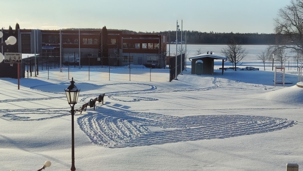 Võru uue aasta soov joonistus lumele